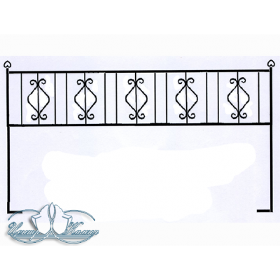 Ограда металлическая ОМ26