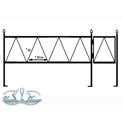 Ограда металлическая ОМ3
