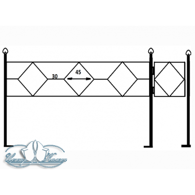 Ограда металлическая ОМ4