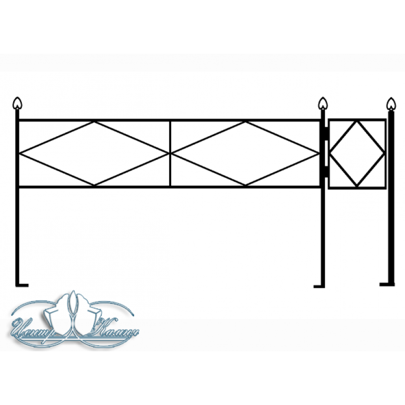 Образцы оградок на кладбище